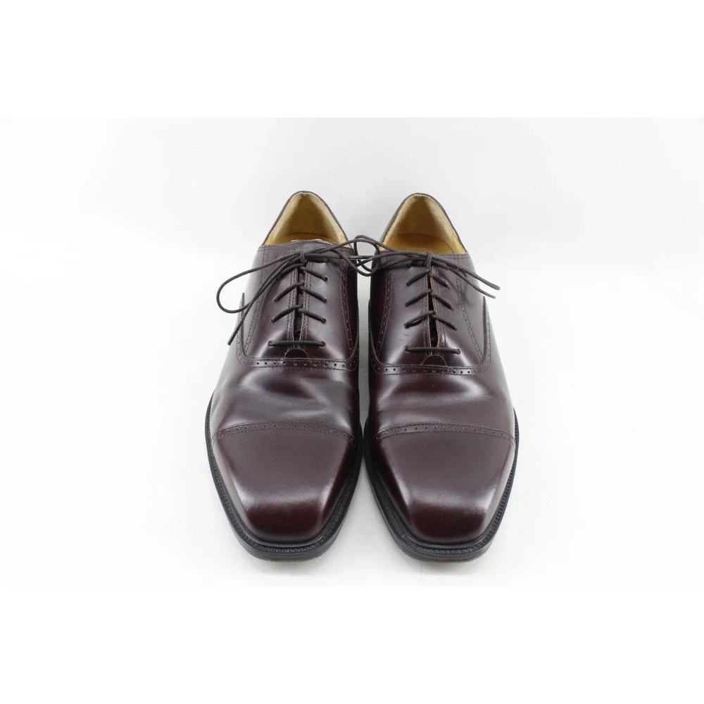 ROCKPORT MEN'S‎ 10.5W BURGUNDY LEATHER LACE UP APM1141E CAP TOE OXFORDS DRESS